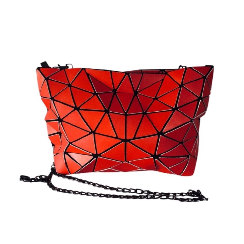 Patrizia Luca red prismatic shoulder bag
